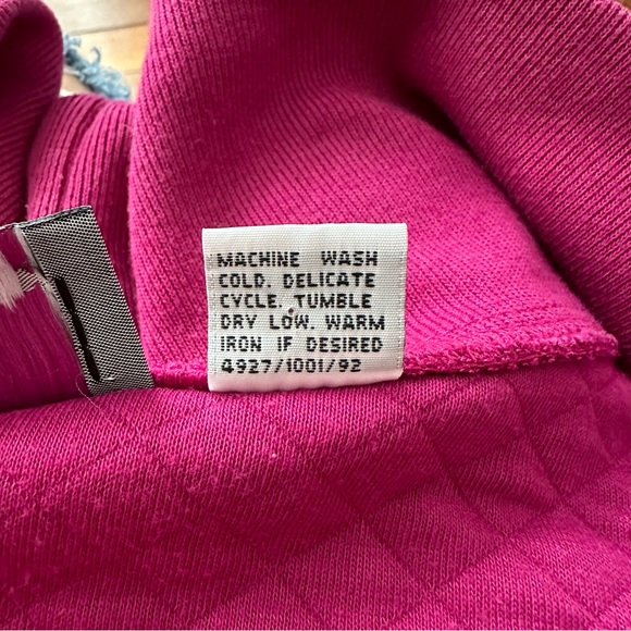 Vintage 1990s Simple Addition drawstring waist quilted sweatshirt coat XL - Picture 8 of 8